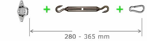 Befestigungen für Sonnensegel aus Edelstahl 316